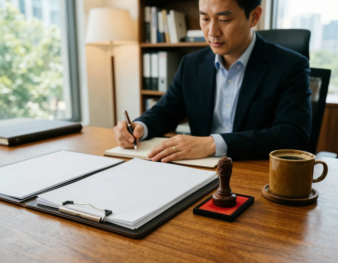 임차권등기명령 신청을 위해 책상 위에 깔끔하게 준비된 서류들