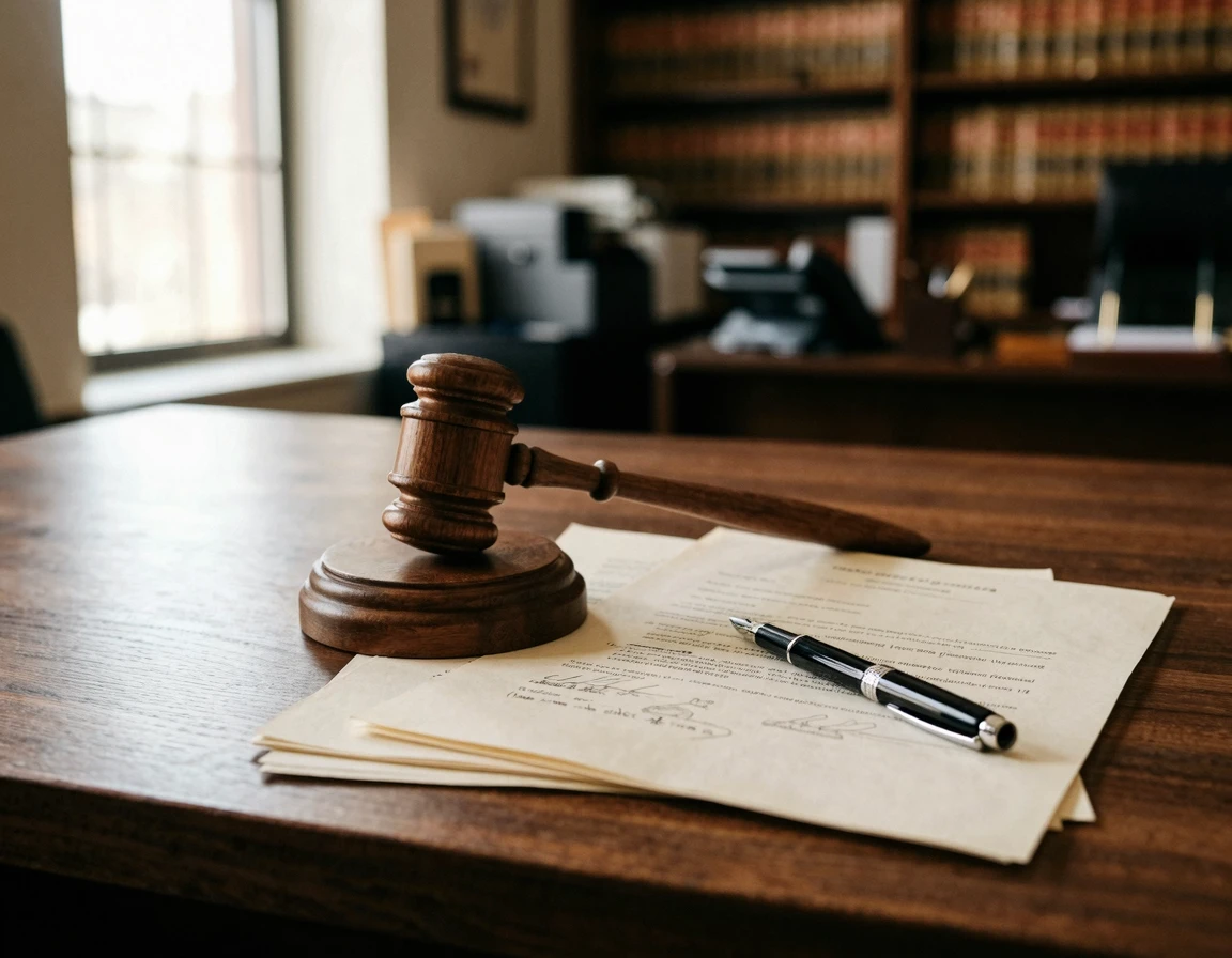 송금 관련 문제의 법률 문서와 판사봉